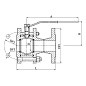 Кран стальной шаровой разборный BREEZE 11с41п, DN 50 PN 16, 180мм, полнопроходной, фланцевый с ручкой купить в Саратове | "Проконсим"