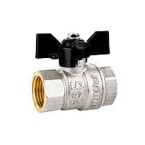 Краны латунные шаровые DN 15-32 PN 25-40 никелированные бабочка муфта-муфта LD Pride 47.300 купить в Саратове | "Проконсим"