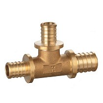 Тройники латунные для PEX-PEX труб DN 16-32 PN 16 переходные под надвижную гильзу PLP купить в Саратове | "Проконсим"