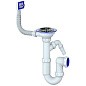 Сифон для мойки Unicorn Y430V, 3 1/2'' х40 без отвода, чаша из нержавеющей стали с отводом для стиральной машины, прямоугольный перелив купить в Саратове | "Проконсим"
