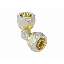 Угольники латунные для PEX труб DN 16-20 PN 10 обжимные никелированные Valfex VF.351.N купить в Саратове | "Проконсим"