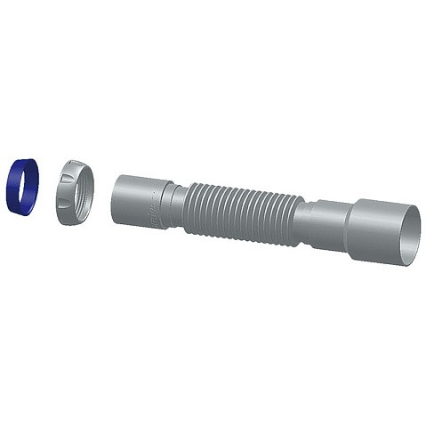 Труба гофрированная Unicorn D45, 40х50 гибкий отвод, 1 1/2'' х40 с уплотнительным кольцом, 400мм купить в Саратове | "Проконсим"
