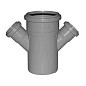 Крестовина ПП для канализации косая 45гр. DN 110-50-50 с уплотнительным кольцом купить в Саратове | "Проконсим"