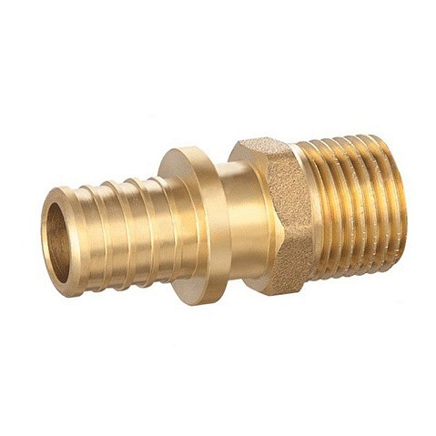 Муфта латунная для PEX DN 16 с наружной резьбой 1/2'' под надвижную гильзу PLP купить в Саратове | "Проконсим"