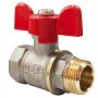 Кран латунный шаровой Valfex Optima.218.NLB1 11Б27фт1М DN 20 PN 25 никелированный муфта-штуцер бабочка купить в Саратове | "Проконсим"