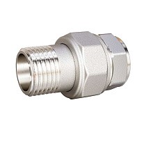 Американки латунные DN 15-50 PN 40 никелированные муфта-штуцер прямые LD Pride купить в Саратове | "Проконсим"