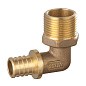 Угольник латунный для PEX DN 16 с наружной резьбой 1/2'' под надвижную гильзу PLP купить в Саратове | "Проконсим"