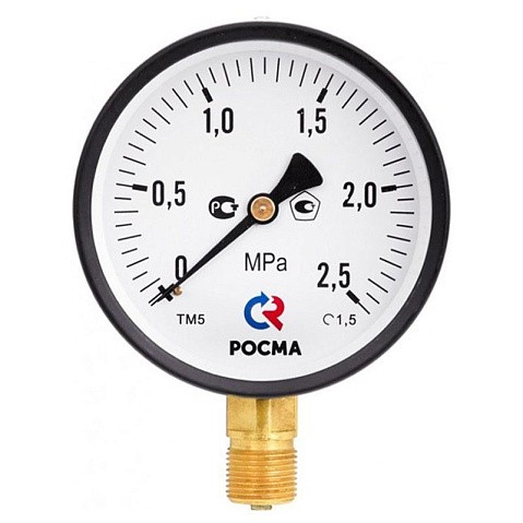 Манометр общетехнический Росма ТМ-510Р.00, до 0,6МПа M20x1,5, 100мм, радиальное присоединение, класс точности 1.0 купить в Саратове | "Проконсим" Манометр общетехнический Росма ТМ-510Р.00, до 0,6МПа M20x1,5, 100мм, радиальное присоединение, класс точности 1.0 купить в Саратове | "Проконсим"