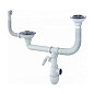 Сифон для двойной мойки Unicorn Y710V, без отвода, 3 1/2'' х40 с отводом для стиральной машины, круглый перелив купить в Саратове | "Проконсим"