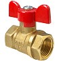Кран латунный шаровой Valfex.217.LB1 11Б27фт1М DN 15 PN 40 муфта-муфта бабочка купить в Саратове | "Проконсим"