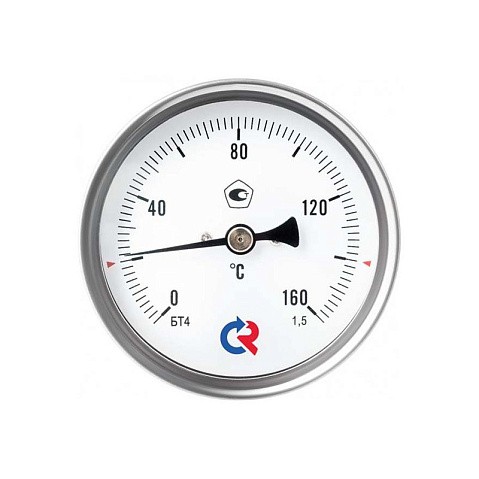 Термометр биметаллический 80мм, Тип - БТ-41.211, осевой 0-160гр. G1/2'' L 100мм. Класс точности 1,5. купить в Саратове | "Проконсим"