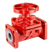 Клапаны запорные 15ч75п2 DN 15-32 PN 10  футерованный фторопластом до 110гр. купить в Саратове | "Проконсим"