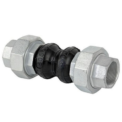 Компенсатор EPDM с оцинкованными чугунными резьбовыми патрубками DN 25 PN 16 Рашворк 505-025-16 купить в Саратове | "Проконсим"