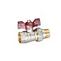 Кран латунный шаровой Temper 88.В-А.1.Б DN 25 PN 40 американка никелированный бабочка купить в Саратове | "Проконсим"
