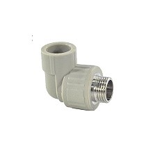 Угольники ПП DN 20-32 PN 25 комбинированные с наружной резьбой серые Valfex купить в Саратове | "Проконсим"