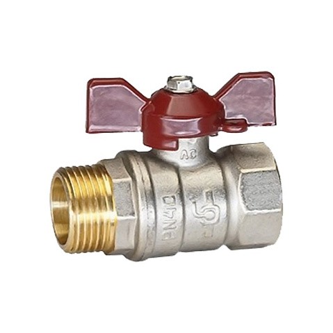 Кран латунный шаровой Temper 88.В-Н.1.Б DN 25 PN 40 бабочка муфта-штуцер купить в Саратове | "Проконсим"
