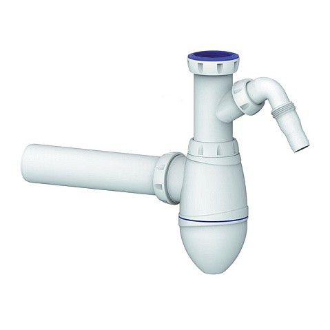 Сифон для умывальника Unicorn А510V, 40х40 прямой отвод, 1 1/2'' х40 с отводом для стиральной машины преходник 40х32 купить в Саратове | "Проконсим"
