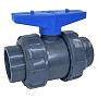 Кран шаровый клеевой НПВХ DN 50 PN 16 уплотнение EPDM/TPV черный Aquaviva AQVBVD50 купить в Саратове | "Проконсим"