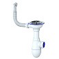 Сифон для мойки Unicorn В411P, без отвода, 3 1/2'' х40 чаша из нержавеющей стали, круглый перелив купить в Саратове | "Проконсим"