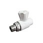 Кран шаровой для радиатора ПП 20-1/2'' PN 25 прямой с американкой белый VALFEX  купить в Саратове | "Проконсим"