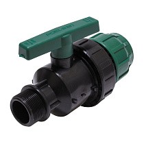 Кран шаровый ПЭ PN 10 компрессионные комбинированный обжимное-щтуцер купить в Саратове | "Проконсим"