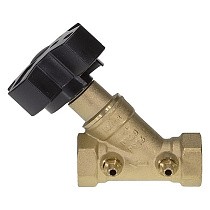 Клапаны балансировочные латунные DN 15-50 PN 16 наклонный с трубчатыми измерительными ниппелями РИДАН MNT-R купить в Саратове | "Проконсим"