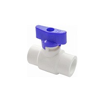 Краны шаровые ПП DN 20-25 PN 25 полупроходные белые с синей ручкой Valfex купить в Саратове | "Проконсим"
