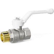 Краны латунные шаровые DN 15-50 PN 25-40 никелированные рычаг белый муфта-штуцер LD Pride 47.303 купить в Саратове | "Проконсим"