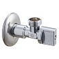 Кран латунный шаровой угловой MVI BV.464 DN 15-15 PN 10 хромированный штуцер бабочка купить в Саратове | "Проконсим"