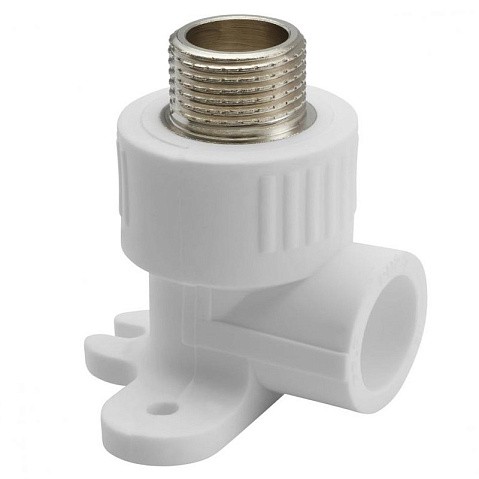 Угольник установочный ПП 20-3/4'' PN 25 с наружной резьбой белый РТП 15105 купить в Саратове | "Проконсим"