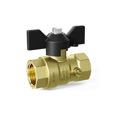 Кран латунный шаровой DN 15 PN 16 под манометр G1/2''-М20х1,5'' муфта-муфта бабочка LD Pride 44.340.15.20 купить в Саратове | "Проконсим"