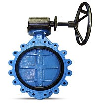 Затворы чугунные дисковые DN 350-600 PN 16 межфланцевые с резьбовыми проушинами диск из нержавеющей стали с редуктором FAF 3600 купить в Саратове | "Проконсим"