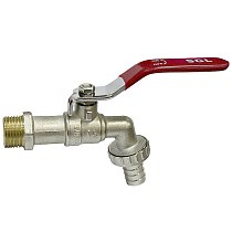 Краны водоразборные DN 15-20 PN 10 никелированные под шланг рычаг SGL купить в Саратове | "Проконсим"