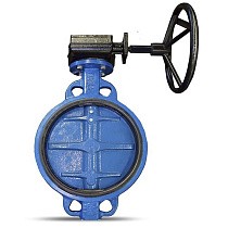 Затворы поворотные дисковые DN 350-600 PN 16 межфланцевые с чугунным диском с редуктором FAF купить в Саратове | "Проконсим"