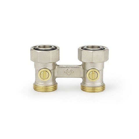 Узелы нижнего подключения VARMEGA VM141 DN20 прямой двухтрубный 3/4''x3/4'' евроконус муфта-штуцер купить в Саратове | "Проконсим"
