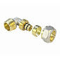 Угольник латунный для PEX труб 16-1/2'' PN 10 обжимной никелированный Valfex VF.352.N  купить в Саратове | "Проконсим"