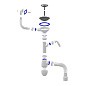 Сифон для мойки Unicorn В435V, 40х50 гибкий отвод, 3 1/2'' х40 с отводом для стиральной машины, прямоугольный перелив купить в Саратове | "Проконсим"