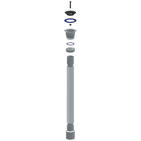 Сифон гофрированный Unicorn D230, 40х50 гибкий отвод, 1 1/2'' х40 чашка из нержавеющей стали, 1200мм купить в Саратове | "Проконсим"