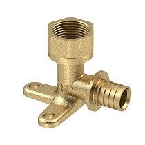 Угольники установочные латунные для PEX труб DN 16-25 PN 16 под надвижную гильзу с внутренней резьбой РосТурПласт купить в Саратове | "Проконсим"