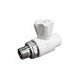 Кран шаровой для радиатора ПП 20-1/2'' PN 25 прямой с американкой белый VALFEX  купить в Саратове | "Проконсим"