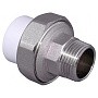 Муфта комбинированная ПП 20-1/2'' PN 25 разъёмная с наружной резьбой белая VALFEX  купить в Саратове | "Проконсим"