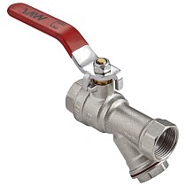 Краны латунные шаровые DN 15-20 PN 25 никелированные с фильтром рычаг муфта-муфта MVI BV.631 купить в Саратове | "Проконсим"
