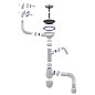Сифон для мойки Unicorn В427, 40х50 гибкий отвод, 3 1/2'' х40 с отводом для стиральной машины, круглый и прямоугольный перелив купить в Саратове | "Проконсим"