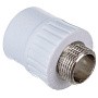 Муфта комбинированная ПП 20-3/4'' PN 25 с наружной резьбой белая РТП 10663 купить в Саратове | "Проконсим"
