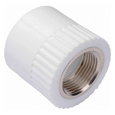 Муфта комбинированная ПП 20-3/4'' PN 25 с внутренней резьбой белая РТП 10653 купить в Саратове | "Проконсим"