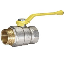 Краны латунные шаровые газовые DN 15-50 PN40 никелированные рычаг муфта-штуцер Temper серия 83 ГОСТ Р 59553 купить в Саратове | "Проконсим"