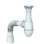 Сифон для умывальника Unicorn А120, 40х50 гибкий отвод, 1 1/2'' х40 чаша из нержавеющей стали  купить в Саратове | "Проконсим"