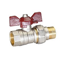 Краны латунные шаровые DN 15-32 PN 25-40 никелированные бабочка американка Temper серия 88 ГОСТ Р 59553 купить в Саратове | "Проконсим"