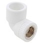 Угольник комбинированный ПП 20-1/2'' PN 25 с внутренней резьбой белый РТП 10790 купить в Саратове | "Проконсим"