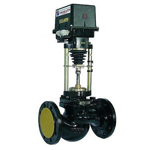 Клапан чугунный регулирующий 25ч945п DN 125 PN 16 фланцевый с ST kv250 до 150 градусов Арма-Пром купить в Саратове | "Проконсим"
